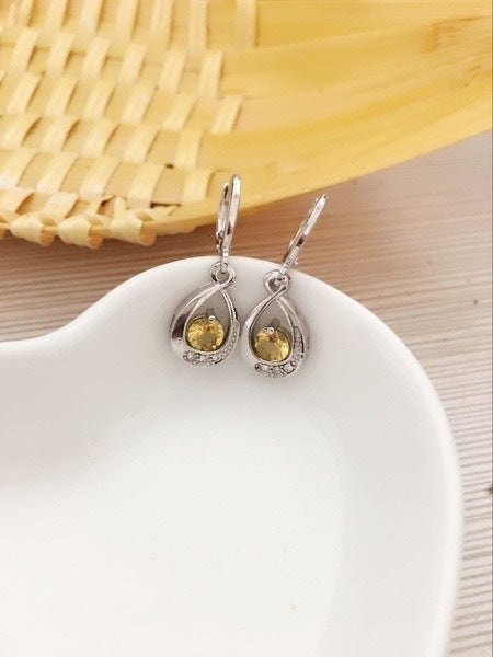 Everyday Wear Zircon Water Drop Earrings