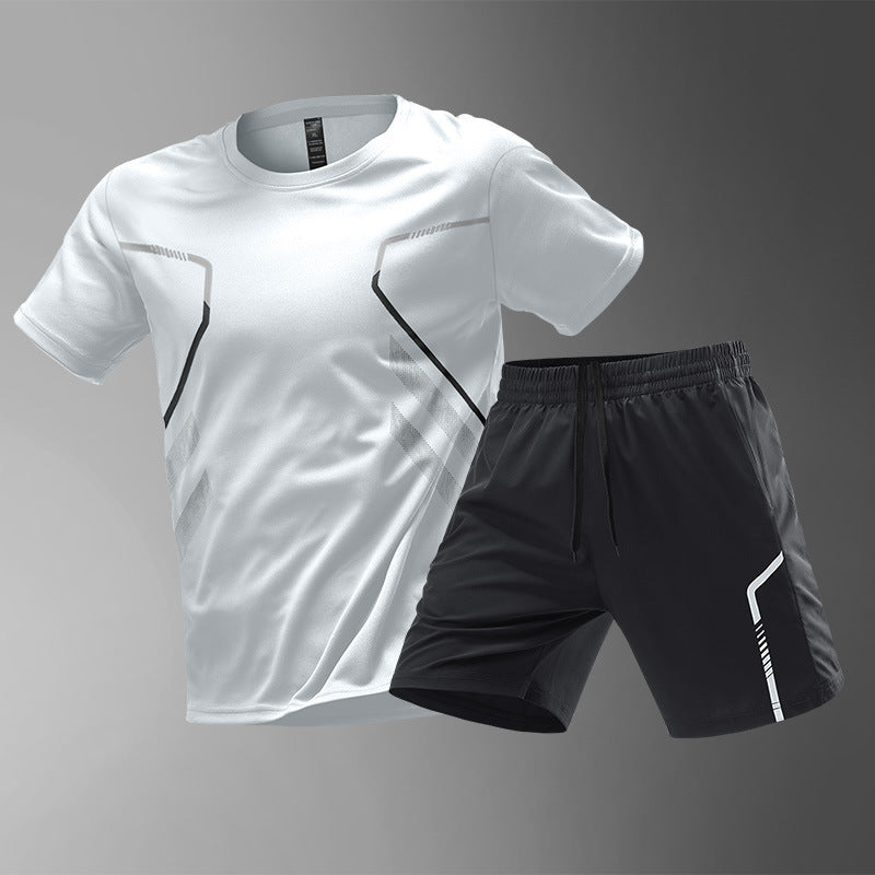Quick-Dry Breathable Workout Tee & Shorts