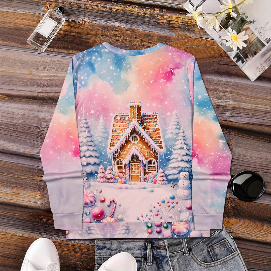 Whimsical Gingerbread House Sweatshirt