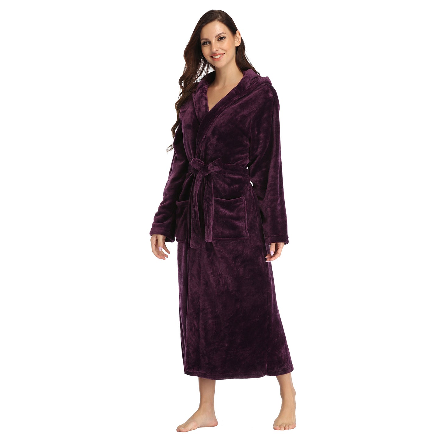Royal Purple Fleece Robe