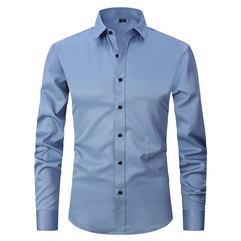Stretch Fit Formal Wear Collared Shirt