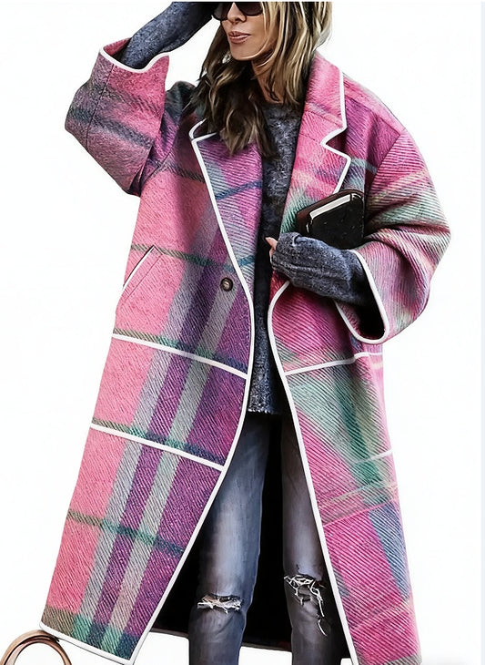 Boho Plaid Coat