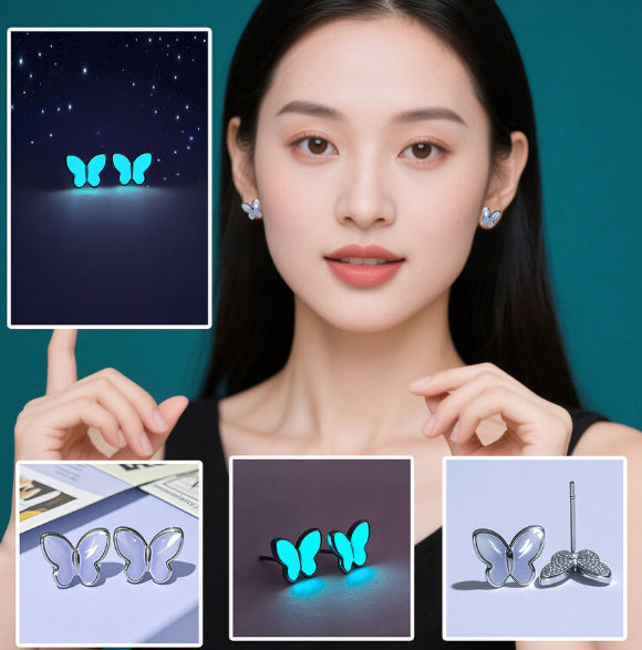 Light-emitting Butterfly Luminous Earrings
