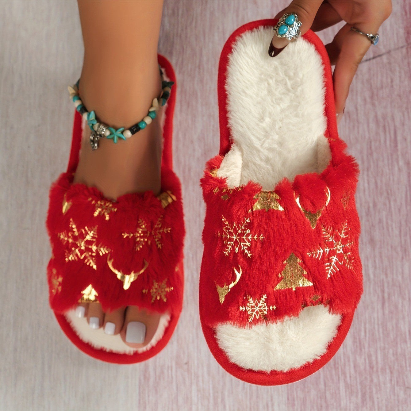 Christmas Plush & Kitty Slippers
