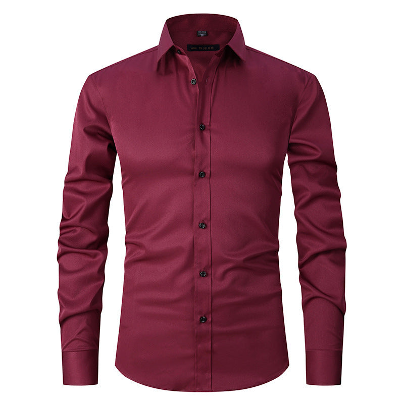 Stretch Fit Formal Wear Collared Shirt Side / Detail View