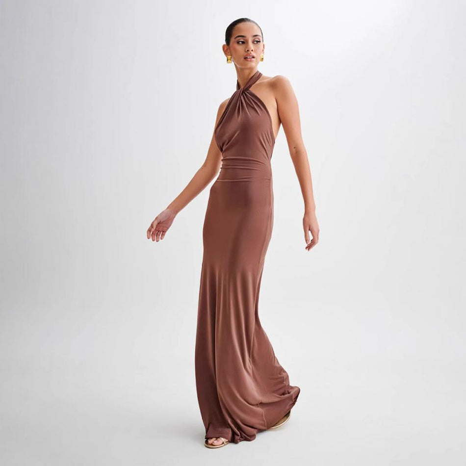 Luxury Full Length Halter Gown
