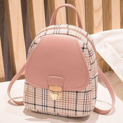 Plaid Backpack Style Purse