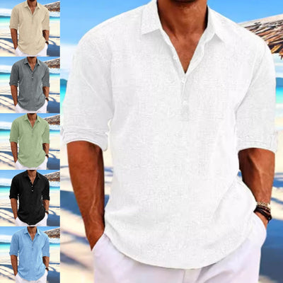 Hemp Long-Sleeve Casual Shirt