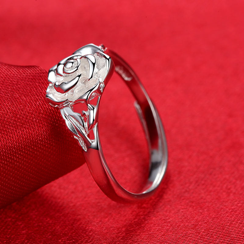Silver Rose Ring