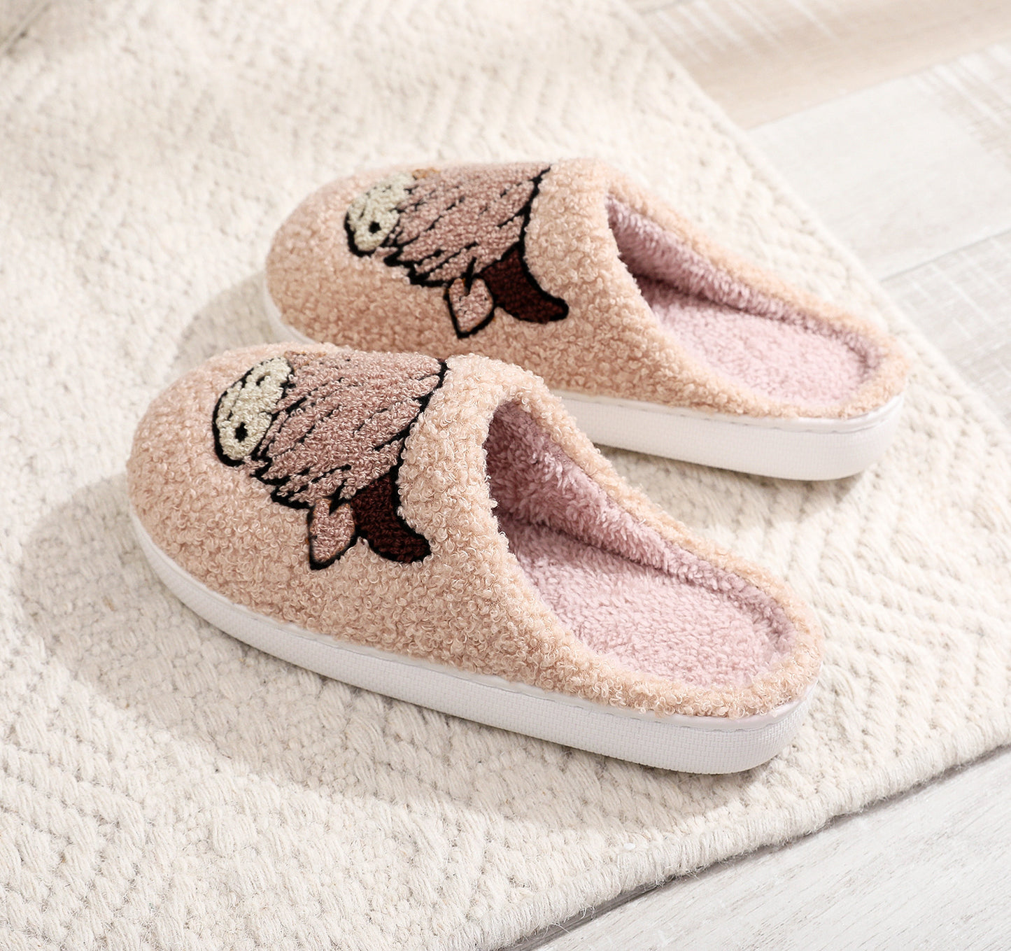 Christmas Highland Cow Slippers