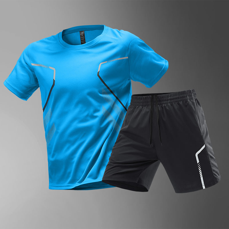 Quick-Dry Breathable Workout Tee & Shorts