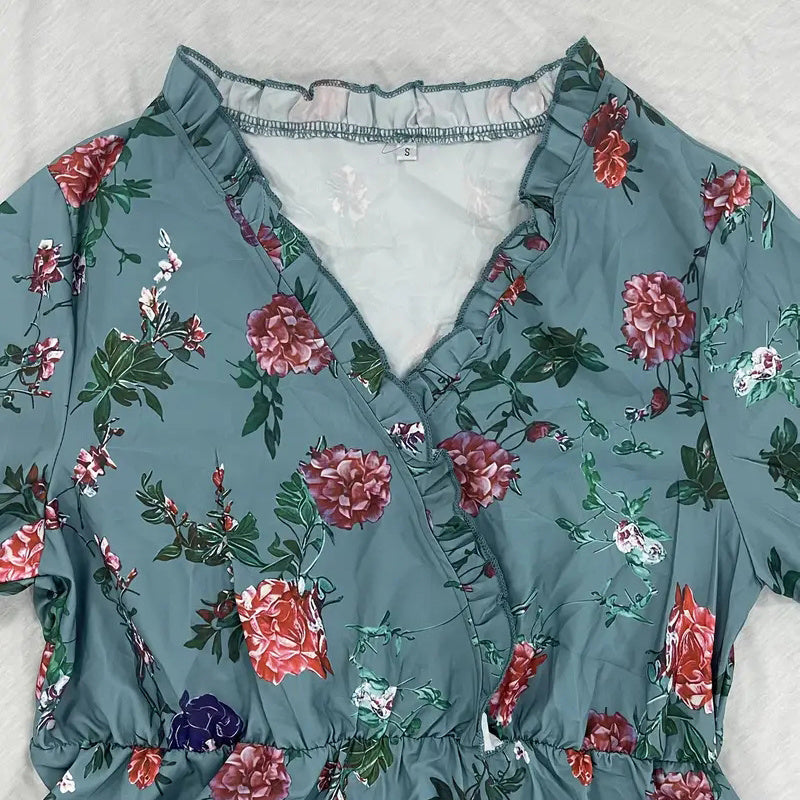 Sexy V-Neck Long Sleeve Evening Dress