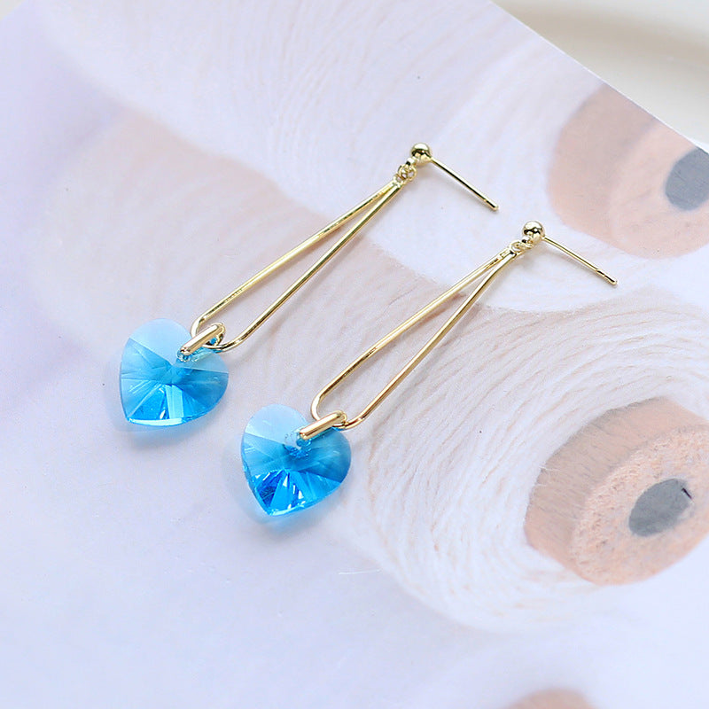 Long Love Heart Earrings