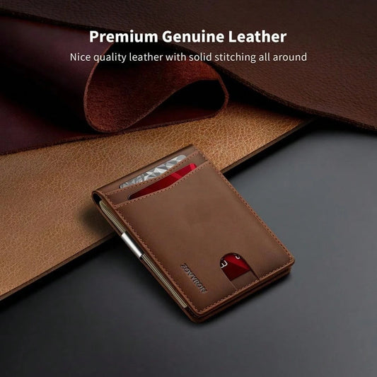 Slim Bifold Wallet with Money Clip