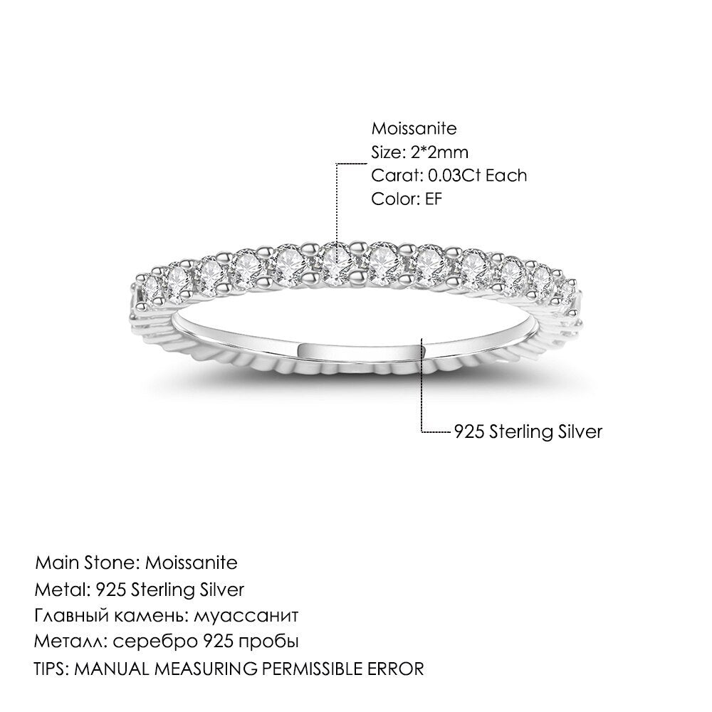 All Around Moissanite Diamond Ring