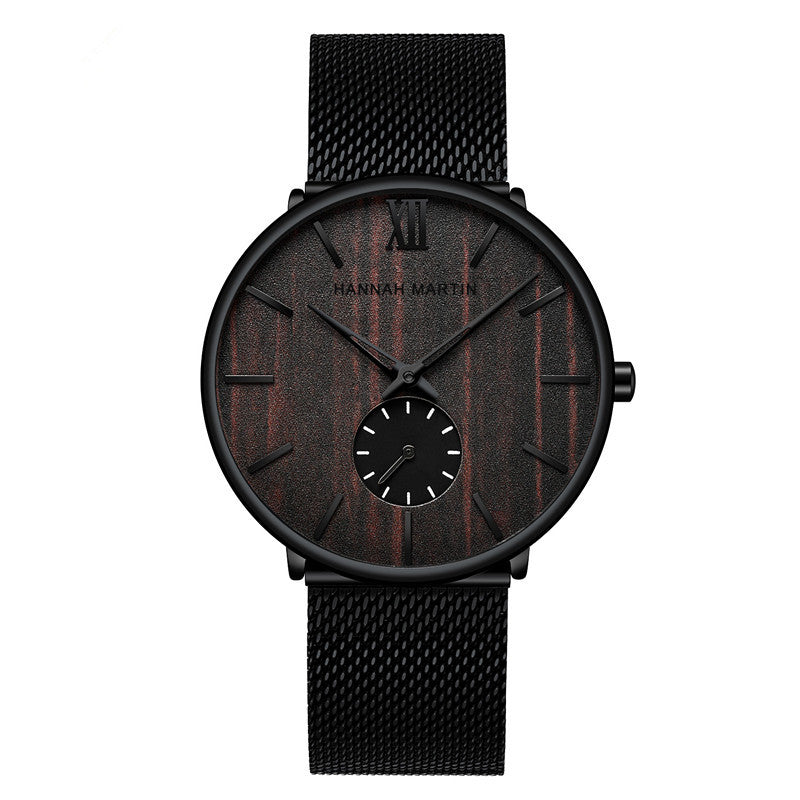 Men's Ebony Wood Bamboo Wrist Watch – Modern Look