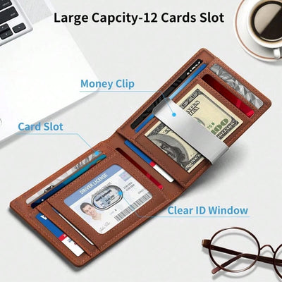 Slim Bifold Wallet with Money Clip
