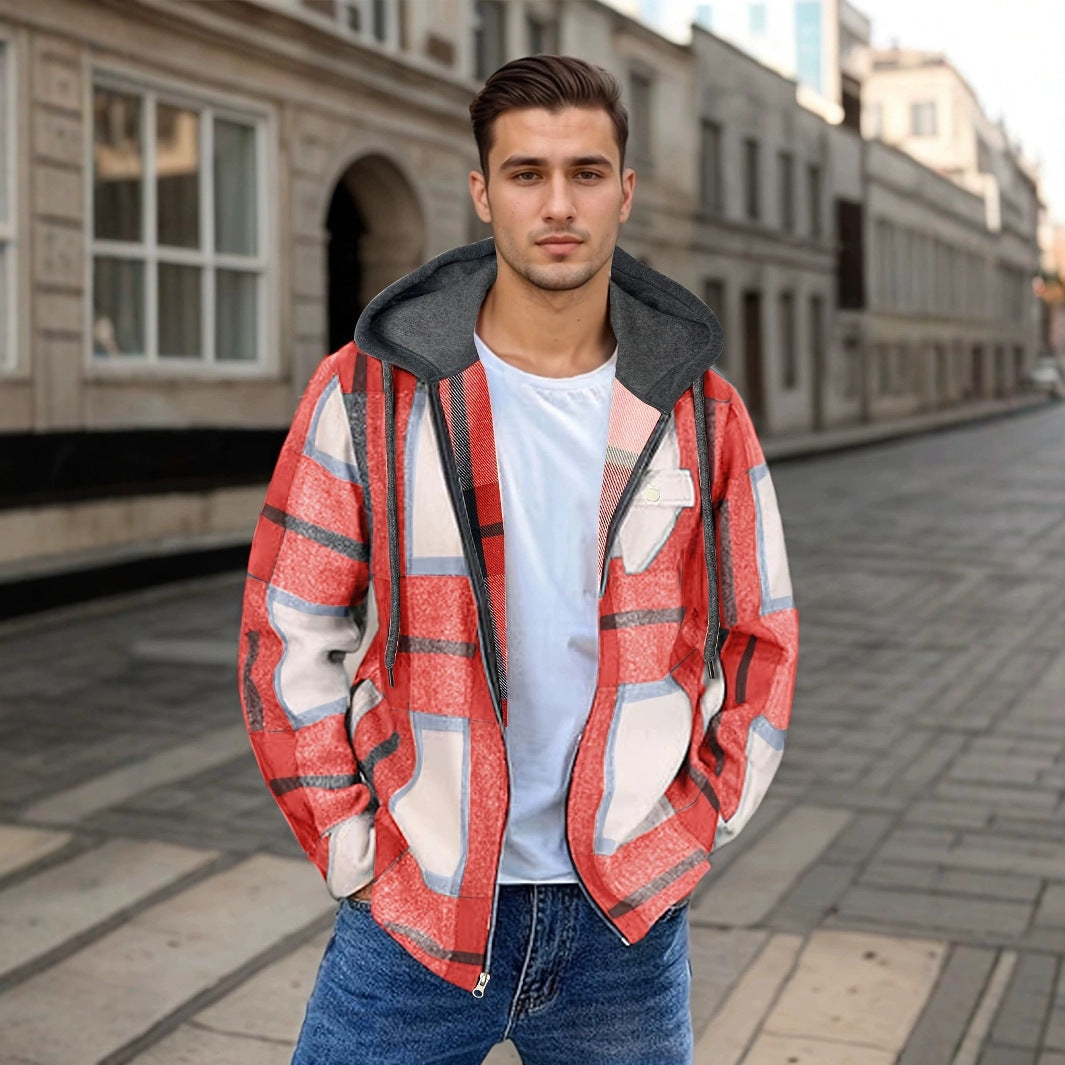 Flannel Hooded Jacket