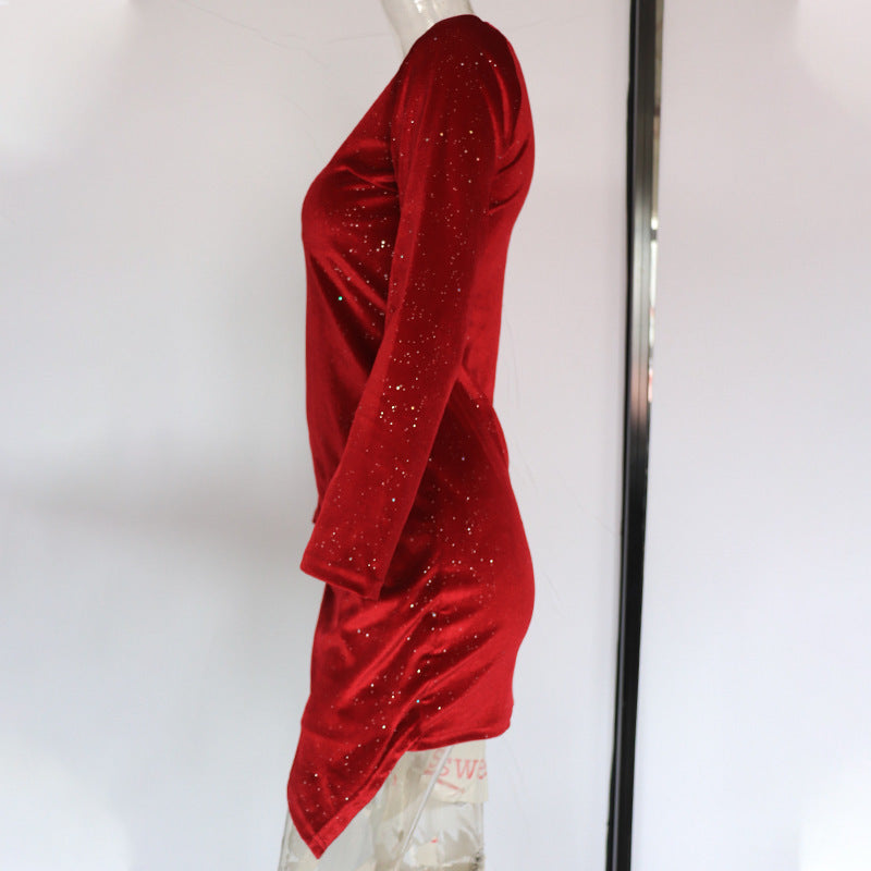 Sexy Long Sleeved Mini Dress