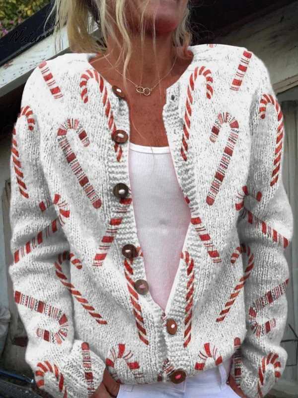 Boo-tiful Cardigan – Candy Canes pattern