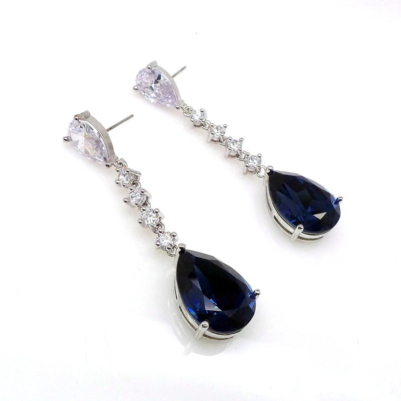 Elegant Sapphire Drop Earrings