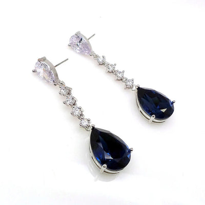 Elegant Sapphire Drop Earrings
