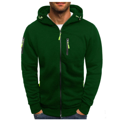 Men’s Fitness Zipper Hoodie – Back View