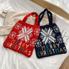 Merry Christmas Knit Handbag