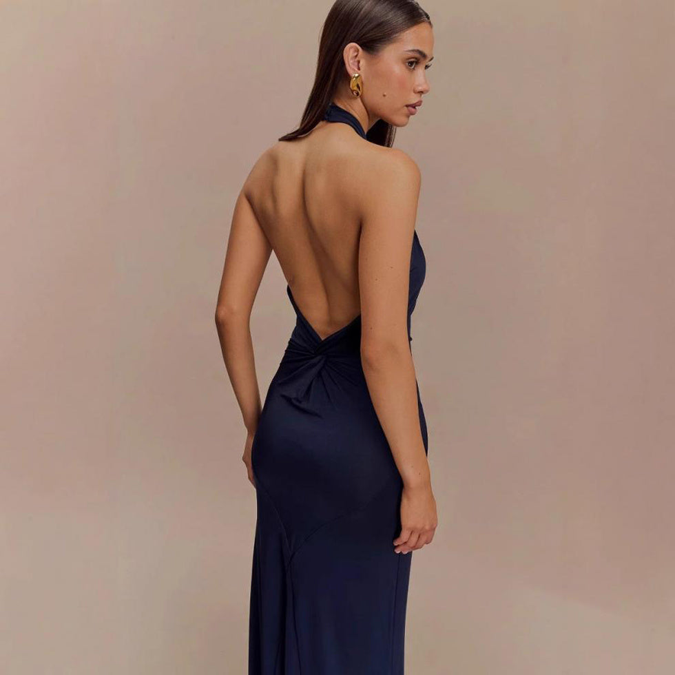 Luxury Full Length Halter Gown