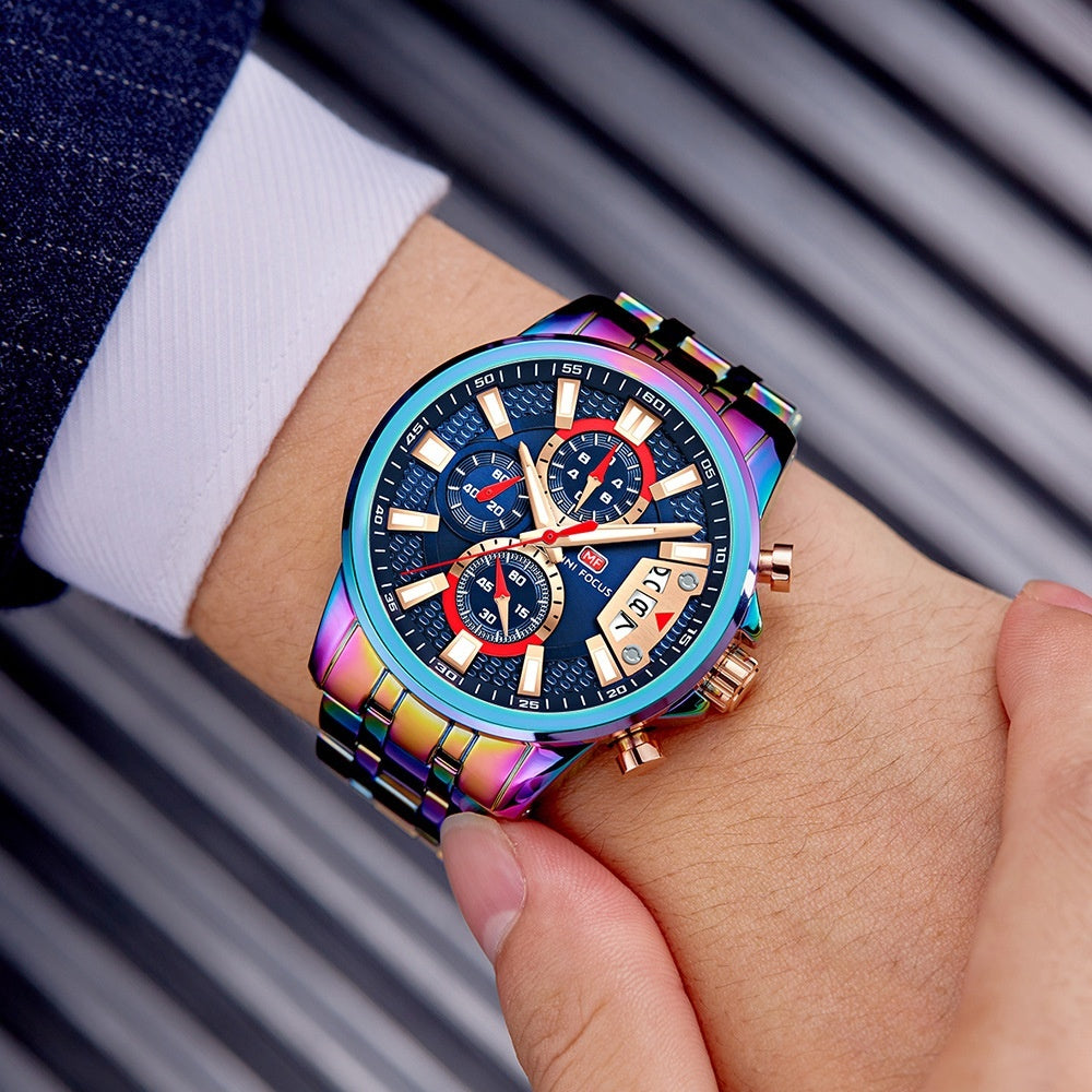 Waterproof Quartz Magic Color Shell Wrist Watch