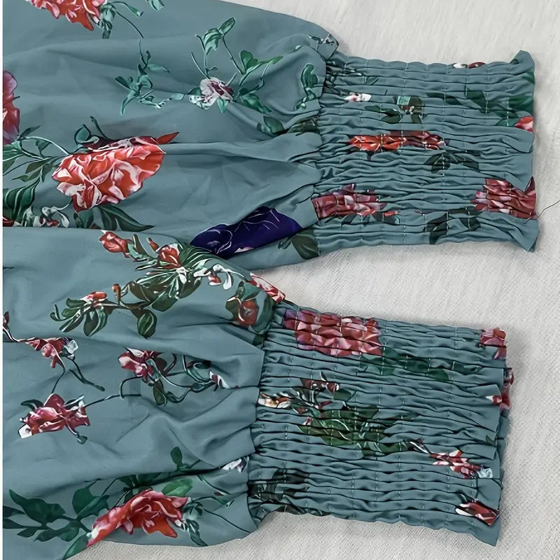 Sexy V-Neck Long Sleeve Evening Dress