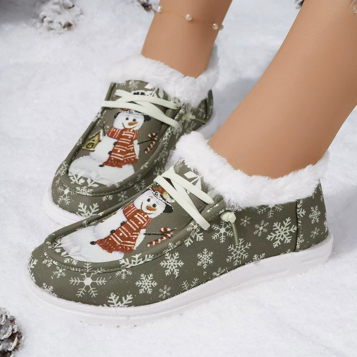 Christmas Snowman Slippers