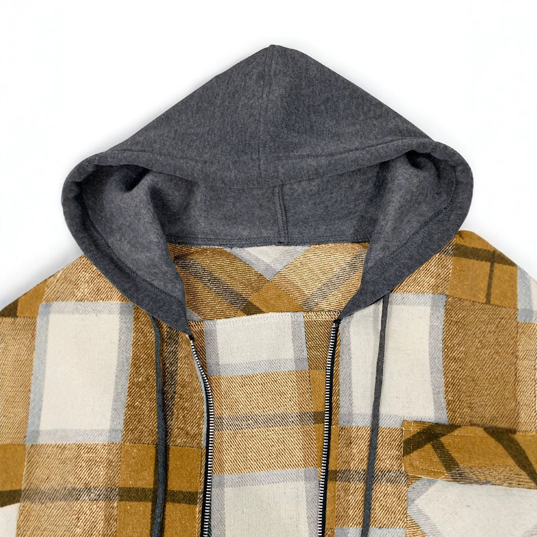 Flannel Hooded Jacket