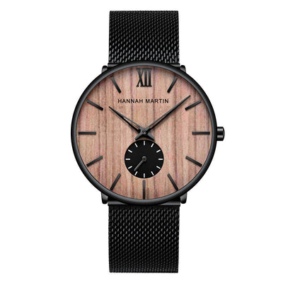 Men's Ebony Wood Bamboo Wrist Watch – Modern Look