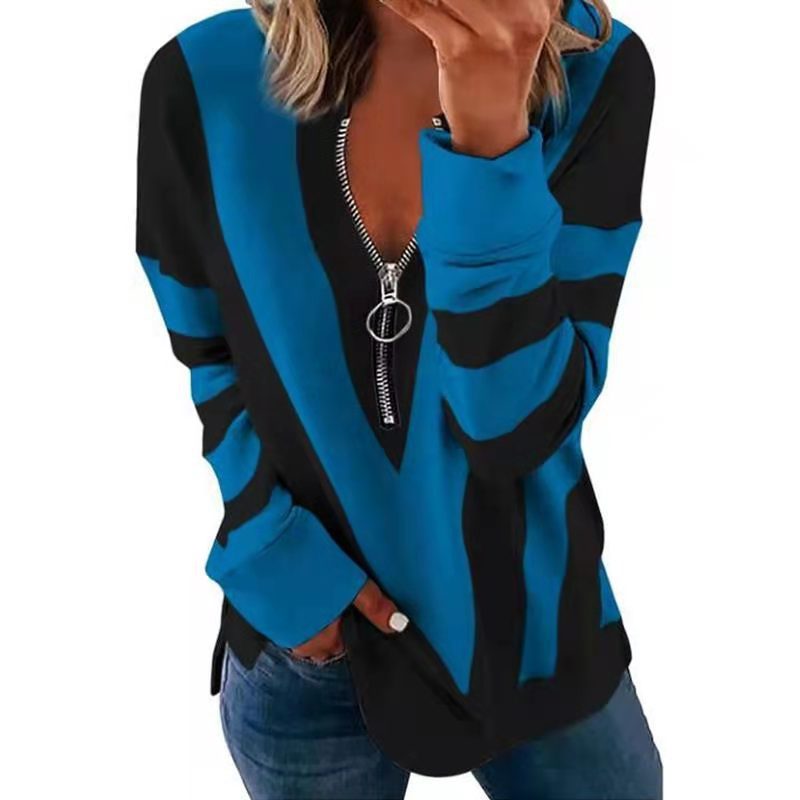 Vibrant Color V-Neck Sweatshirt