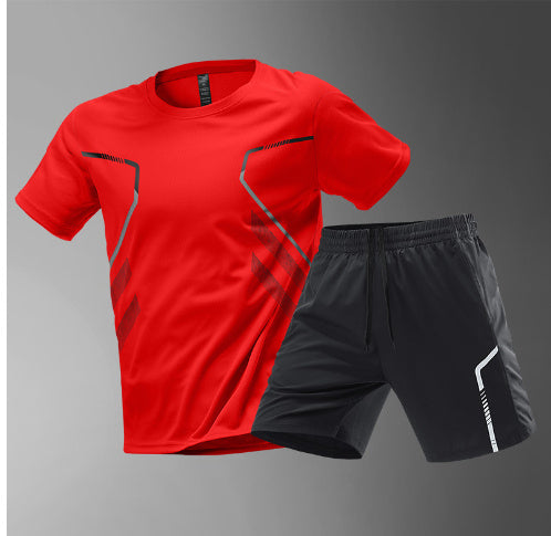 Quick-Dry Breathable Workout Tee & Shorts