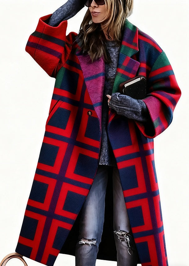 Boho Plaid Coat