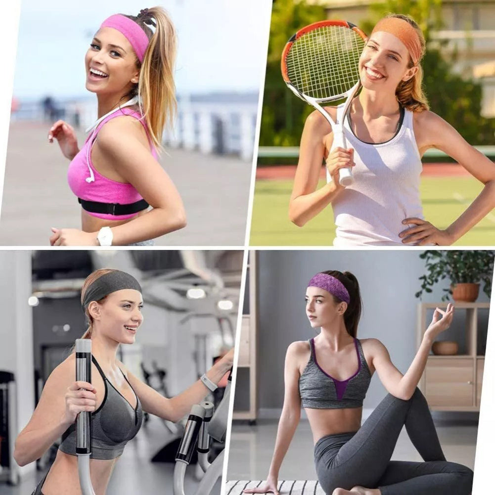 5-Pack Unisex Sports Fitness Headbands/Sweatbands