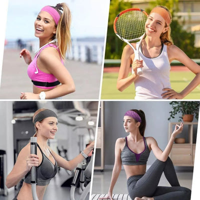 5-Pack Unisex Sports Fitness Headbands/Sweatbands