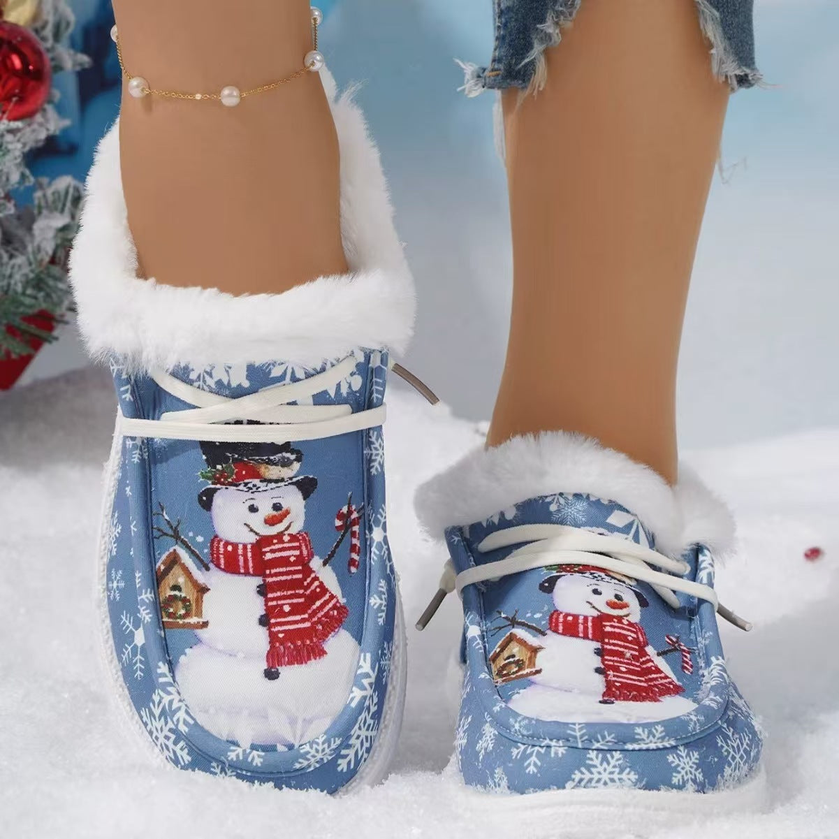 Christmas Snowman Slippers
