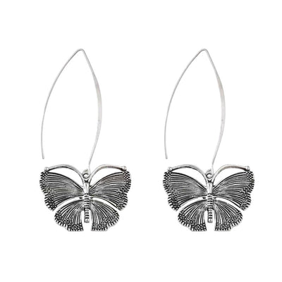Retro Long Butterfly Earrings