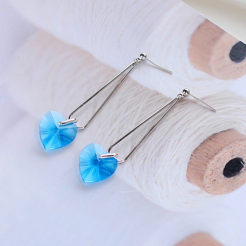 Long Love Heart Earrings