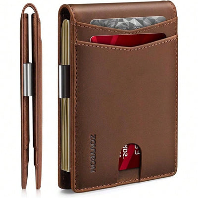 Slim Bifold Wallet with Money Clip