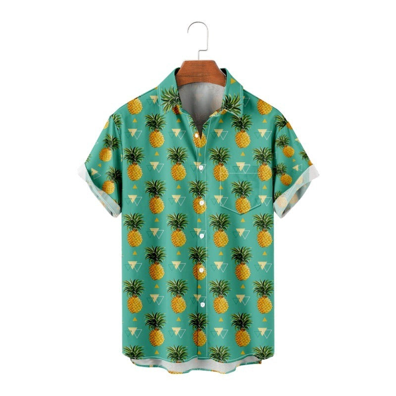 Men's Pineapple Button-Up Shirt