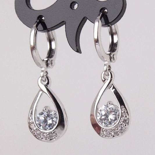 Everyday Wear Zircon Water Drop Earrings