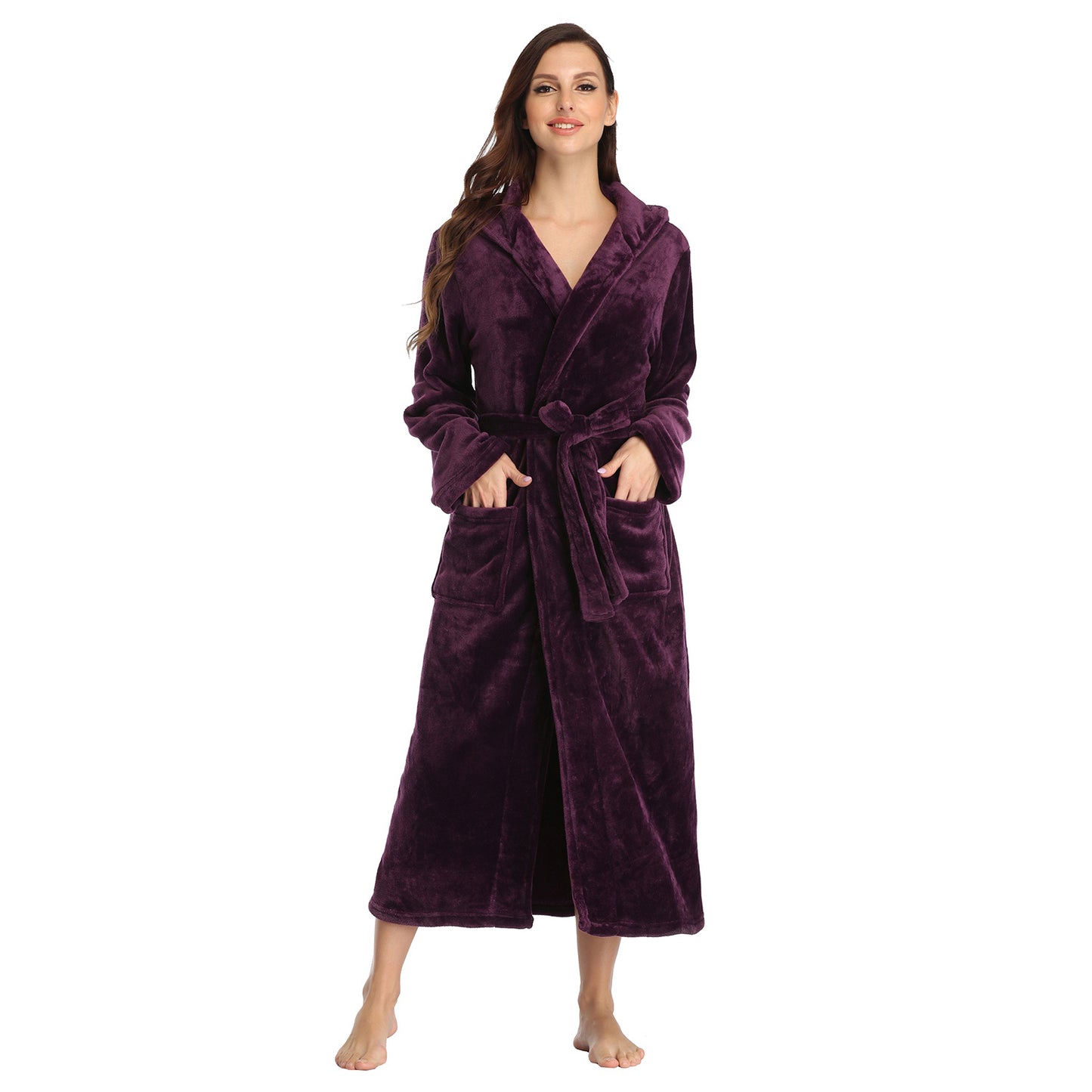 Royal Purple Fleece Robe