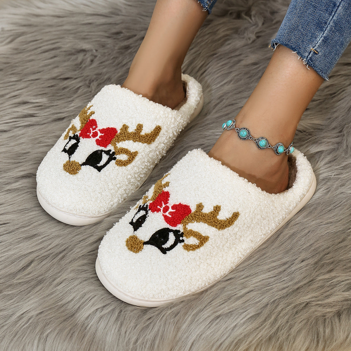 Christmas Fleece Slippers