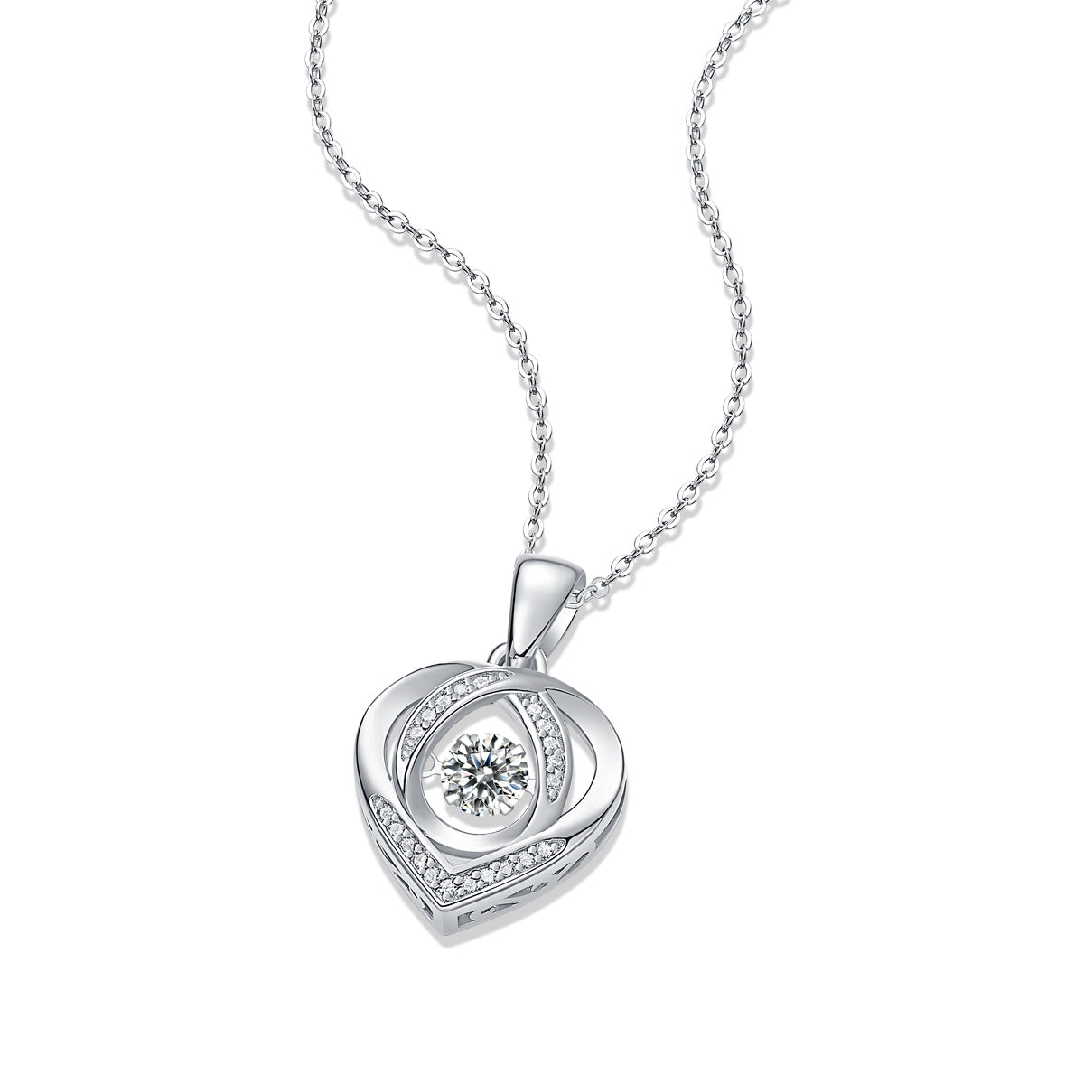 Moissanite Sterling Silver Necklace