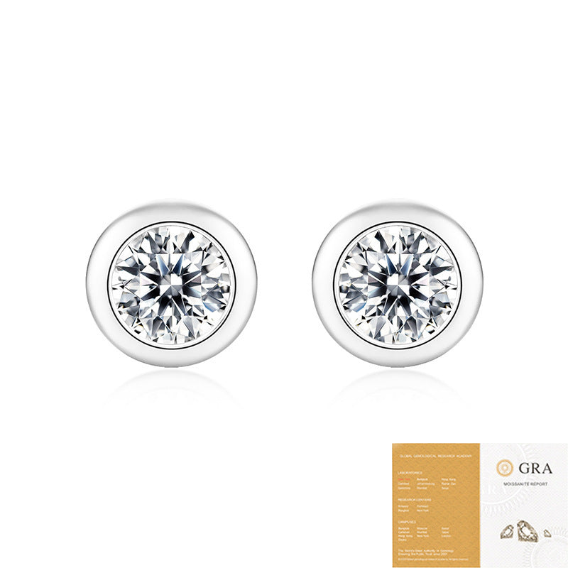 Stunning Moissanite stud Earrings S925 Silver