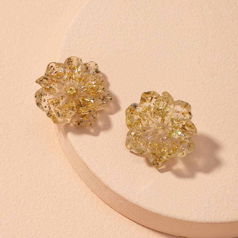 Resin Rose Earrings